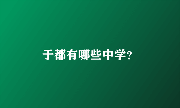 于都有哪些中学？