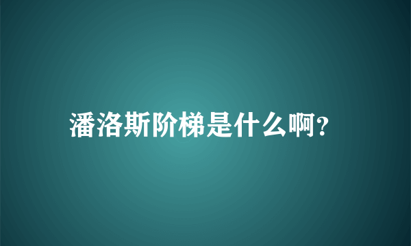 潘洛斯阶梯是什么啊？