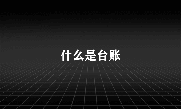 什么是台账