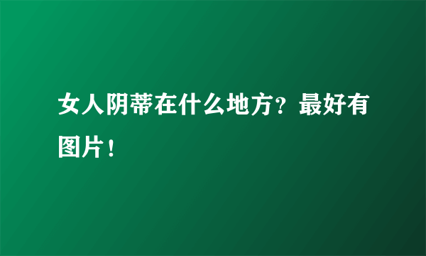 女人阴蒂在什么地方？最好有图片！