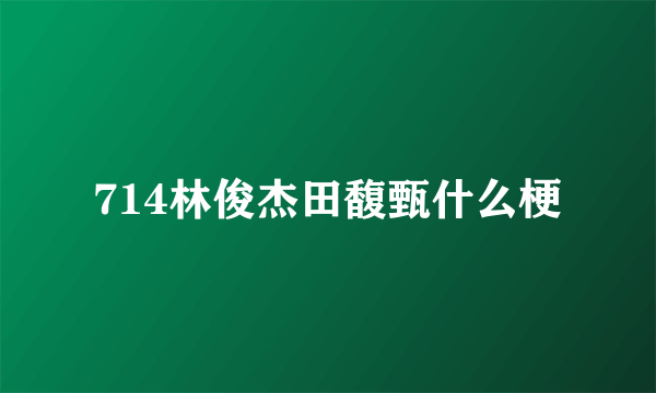 714林俊杰田馥甄什么梗