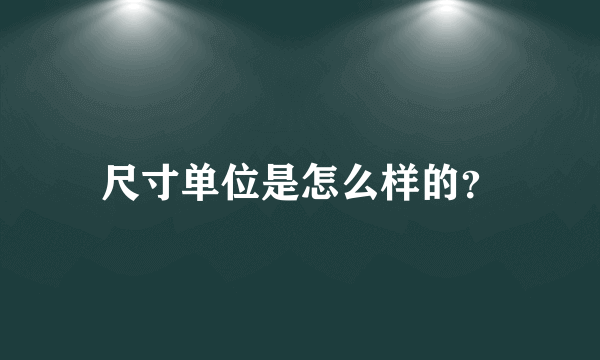 尺寸单位是怎么样的？