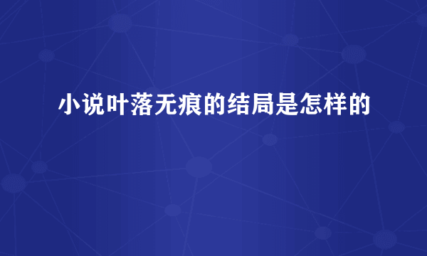 小说叶落无痕的结局是怎样的