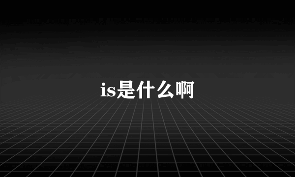 is是什么啊