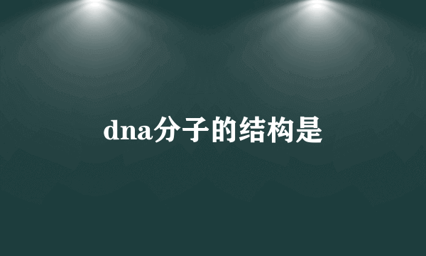 dna分子的结构是