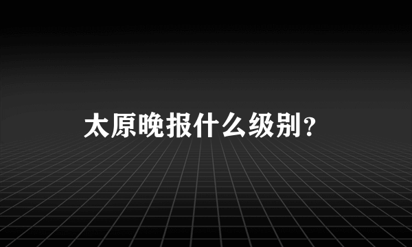 太原晚报什么级别？