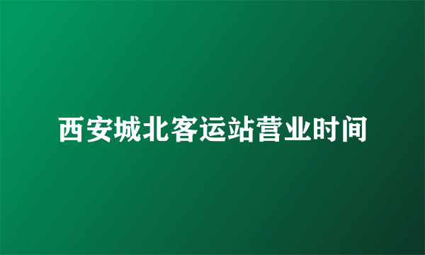 西安城北客运站营业时间