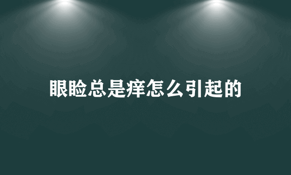 眼睑总是痒怎么引起的