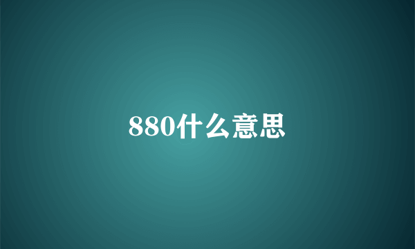 880什么意思