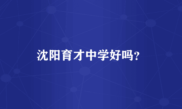 沈阳育才中学好吗？